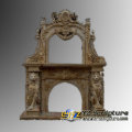 Double-Style Marble Fireplace Surround